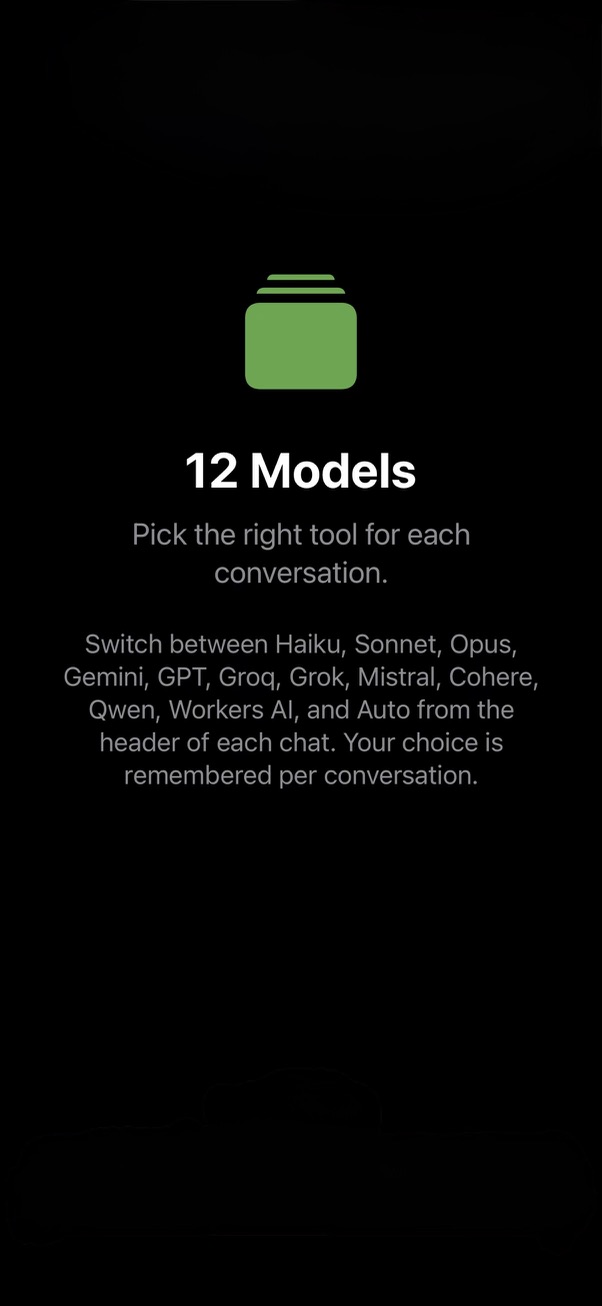 16 Models screen