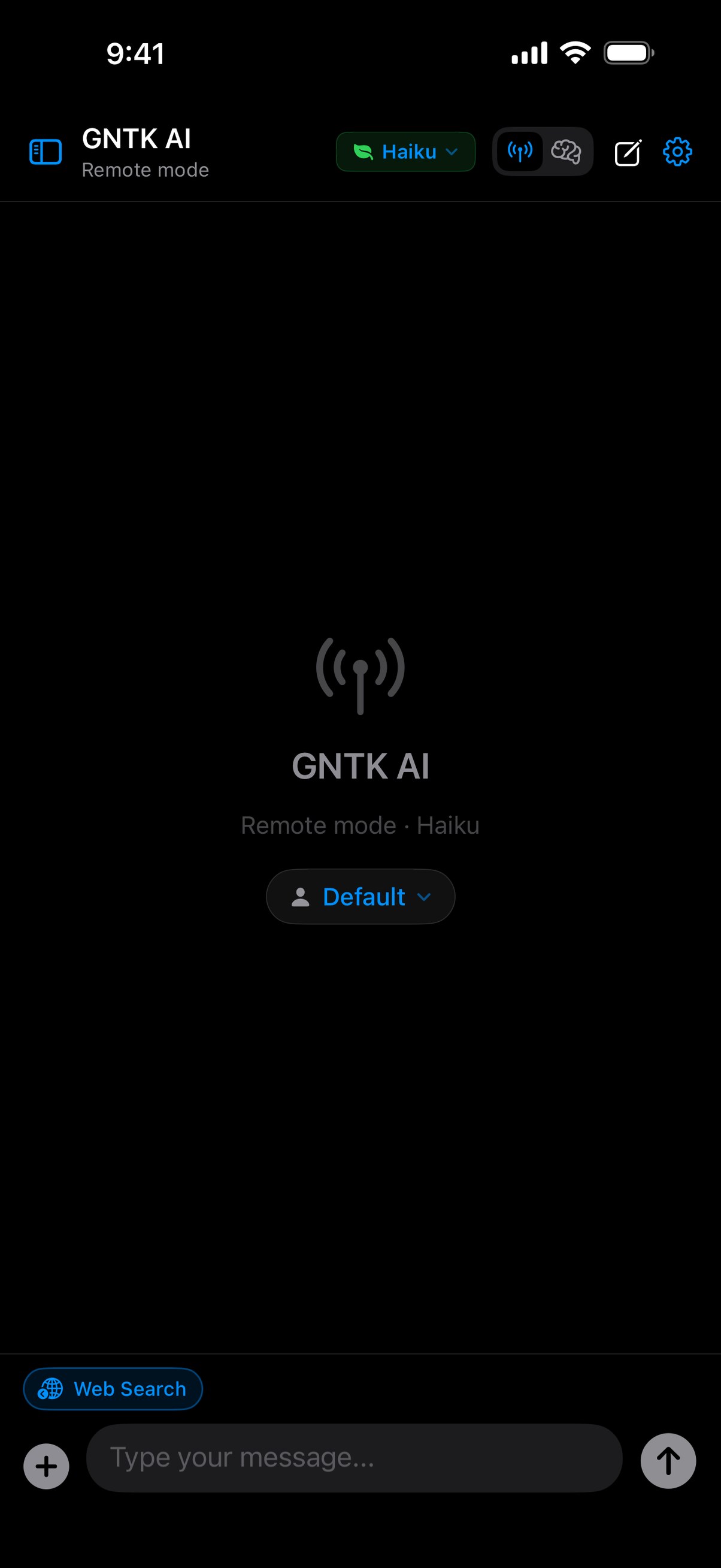 GNTK AI on iPhone, Remote mode